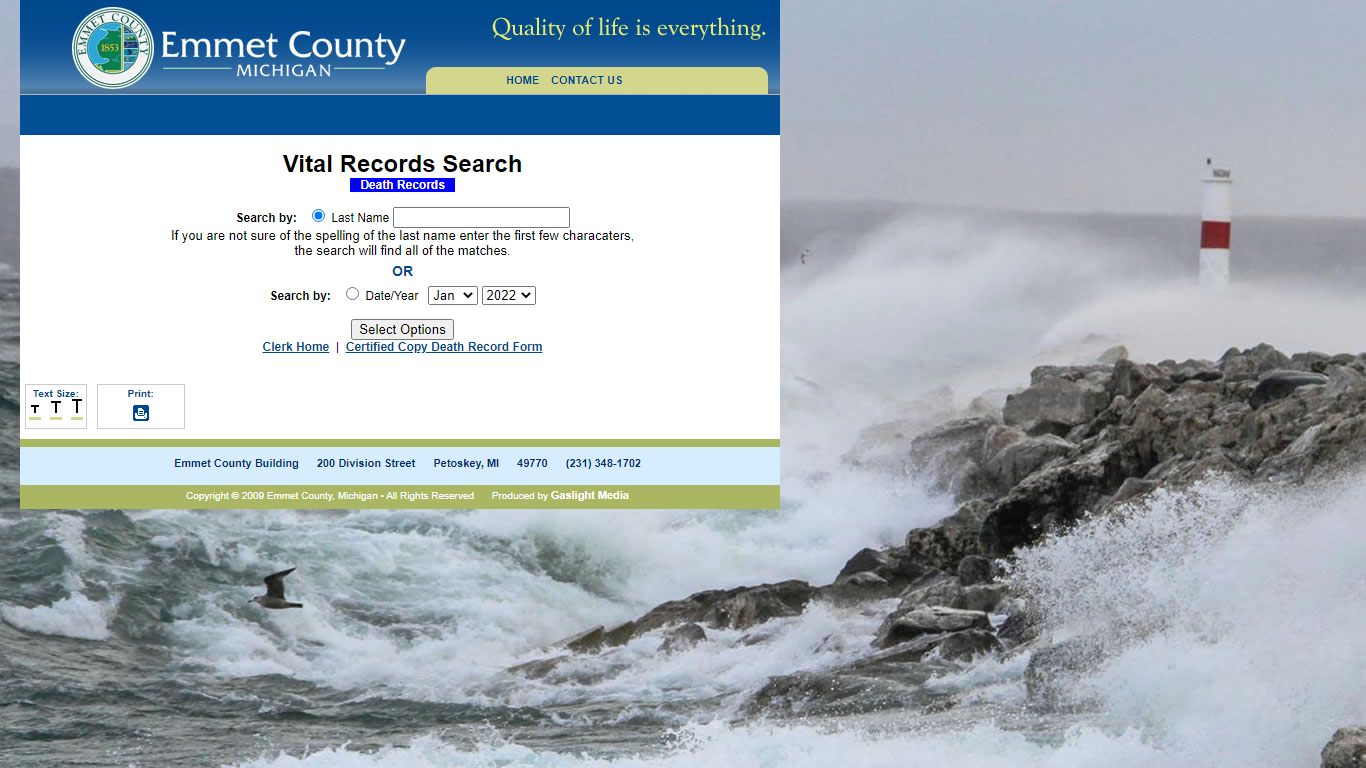 Emmet County Death Record Search